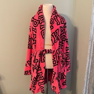 PINK Victoria's Secret Black and Pink Robe